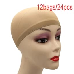 1/6/12bags Ventilated Nylon Mesh Nude Stocking Wig Cap Hairnets Stretchy Close End Super Extra Thin Skin Breathable Wig Cap