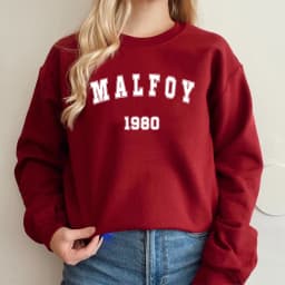 2025 Draco Malfoy Sweatshirt Magic Movie HP Wizard World Pullover Vintage Wizard School Retro Malfoy 1980 Crewneck Sweatshirts