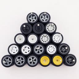 10 Sets 1/64 Alloy Car Wheels Pack Tires Diameter 9.8mm/11mm/12mm/13mm/14mm for Hot Wheel/Matchbox/Domeka/Tomy 1:64 Car Model