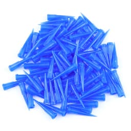 100Pcs 22G TT Plastic Tapered Pinhead Liquid Dispenser Needles Tip Blue Plastic Gle Needle, for Refilling Glue Fluid
