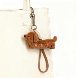Multi-use Sweet Little Dog Charm - Backpack & Rearview Mirror Accessory, Cute Lipstick Dog Decoration for School Shopping