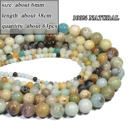 Wholesale Natural Amazonite Various Shape Stone Beads Round Faceted Rondelle Square Irregular for Jewelry Making Diy Bracelet