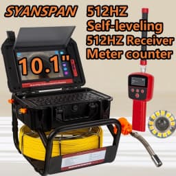 512Hz Transmitter Sonde for Pipeline Location Endoscope Image Self-Leveling DVR,SYANSPAN 23mm Drain Pipe Inspection Camera IP68