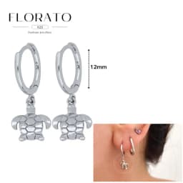 925 Sterling Silver ear needles Animal Butterfly/Elephant/Shell Pendant Hoop Earrings For Women Fashion Jewelry Accessories