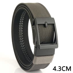 TUSHI Hard 4.3 Wide Thickened Gun Hanging Double-Layer Nylon Cloth Belt Versatile Casual Outdoor Tactical Automatic Buckle Mens