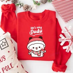 Bubu Dudu Christmas Couple Sweatshirt | Matching Holiday Sweater Gift Crew Neck Long Sleeve Fashion Comfortable Thermal Hoodie