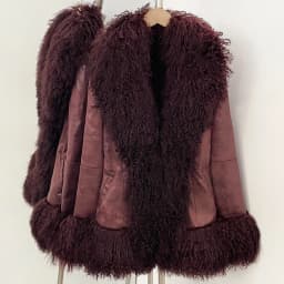 OFTBUY New Winter Warm Curly Mongolia Sheep Fur Jacket Women Vintage Shearling Coat Slim Faux Suede Real Rabbit Fur Clothing