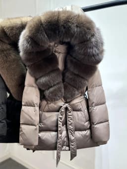 Lagabogy 2025 Top Quality Winter White Goose Down Jacket Women Coat Natural Silver Fox Fur Hooded Thick Female Waterproof Parkas