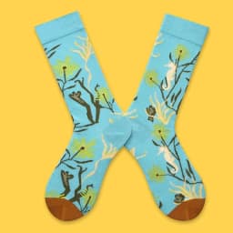 1 Pair Canvas Lattice Plant Art Funny Socks Women Novelty Abstract Cute Socks Women Jacquard Crew Female Calcetines Divertidos