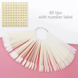 Nail Display Sticks Nail Swatch False Nail Tips Nail Gel Polish Practice Clear Natural Colors Display Board for Nail Art Tools