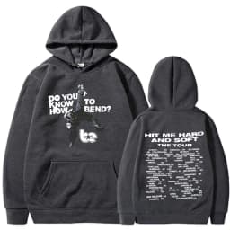 Hit Me Hard and Soft Do You Know To How Bend Red Hoodies Men's Women Fashion Hooded Sweatshirts Oversized Long Sleeve Pullovers