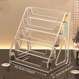 Card and greeting card transparent desktop storage rack assembly, star card flower shop gift shop storage display rack