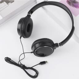 Type-C Wired Headphones 3 5mm Bass Stereo Foldable Adjustable Headphones Suitable For Pc Mp3 Mobile Headphones
