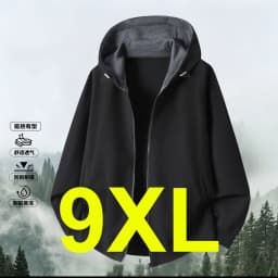Zippered Hoodie Jacket Men 10XL 11XL Plus Size Hoodies Fashion Casual Solid Color Hoodies Male Spring Autumn