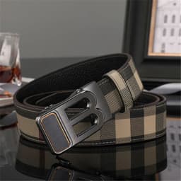 High Quality Leather Belt Men Luxury Brand Designer fashion Canvas Belts for Men Strap Male Metal Automatic Buckle Belt