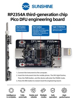 SUNSHINE RP2354A Pico DFU Engineering Board One‑Click DFU PWND Tool for iPhone XR‑11Pro Max iPad Repair