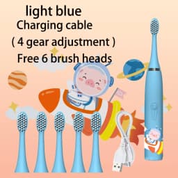 Kids Sonic Electric Toothbrush Rechargeable Smart Timer Colorful Cartoon Teeth Whitening Portable USB Charging Tooth Brush