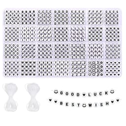 Beadsky Alphabet Bead, 840/1400PCS bracelet making kit 28 styles of DIY beaded bracelet kit Alphabet bead craft