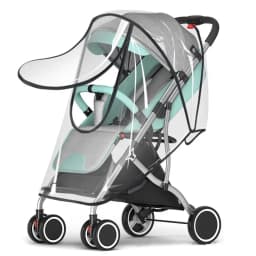 Universal Waterproof Pram Rain Cover Baby Stroller Accessories Transparent Wind Dust Shield Zipper Open for Pushchairs Raincoat