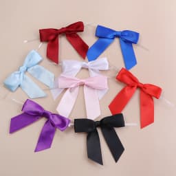 10-50pcs Colorful Twist Tie Bows Satin Ribbon Bow For Food Gift Packaging Sealing DIY Wedding Christmas Party Decoration