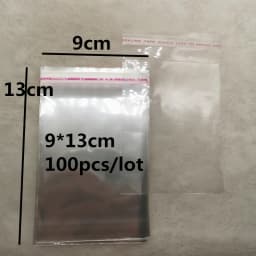 100pcs/lot 4x6cm--14x14cm Various Models Poly Bag Transparent Opp Plastic Bags Self Adhesive Seal Jewellery Making Packaging Bag
