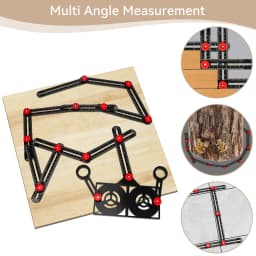 6-16 Fold Ruler Aluminium Alloy Angle Ruler Finder Measuring Ruler Perforated Mold Template Tool Locator Drill Guide Tile Hole