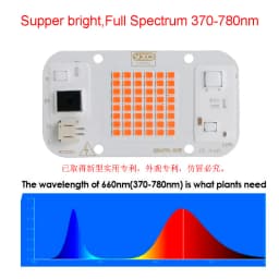Quantum LED Grow Light Chip LM283B+ 100W 50W DOB COB Full Spectrum Welding Free 220V 110V LED Chip For Indoor Plants