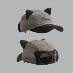 Fashion Cat Ear Sunglasses Pilot Hats Quick-drying Color Matching Baseball Cap Breathable Sun Protection Sunshade Hat Unisex
