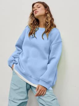 Pullover Loose Fit Hoodie Casual with Crew Neck Long Sleeve Standard Length Single Pullover Closure Japanese Korean Women Hoodie