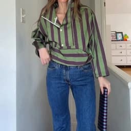 Autumn New Pocket Loose Commute Sweatshirt Vintage Stripe Contrast Color Printed Pullovers Elegant Long Sleeve Stand Collar Tops