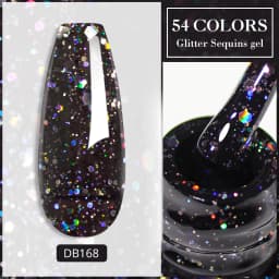 Mtssii 7ml Glitter Rubber Base Gel Polish Gold Sequins Pink White Base Gel Top Coat Soak Off UV LED Nail Art Varnish Manicure