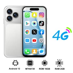 SERVO Small Pocket Smartphone 4.0 Inch Display Android 12.0 4G Dual SIM Face Recognition GPS Unlocked Mobile Phone Video Player