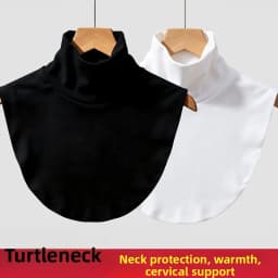 Women's Versatile Stripe Half High Neck Faux Collar Scarf Neck Protection Winter Cold Resistance Autumn Spring Fashion Accessory