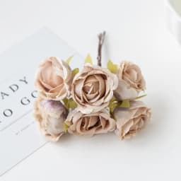 12Pcs Artificial Flowers Silk Tea Rose Wedding Wreath Scrapbooking for Home Christmas Decoration Diy Bride Accessories Clearance