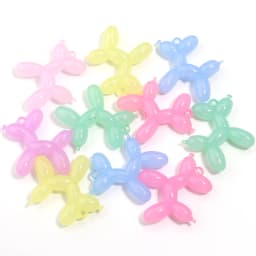 Louleur 5Pcs 46x50mm Fluffy Balloon Dog Shape Acrylic Pendant Charms Pendant For Bracelet DIY Necklace Jewelry Making