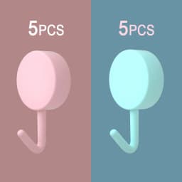10Pcs Self Adhesive Wall Hook Strong Without Drilling Coat Bag Bathroom Door Kitchen Towel Hanger Hooks Home Storage Accessories