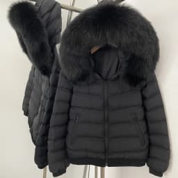 OFTBUY Quilted Zipper Pockets Women Short Down Jacket Goose Down Coat with Real Fox Fur Hood New Winter Puffer Coat Female