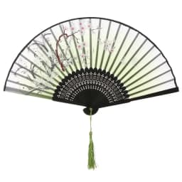 Retro Flower Pattern Home Decoration Elegent Bamboo Folding Fan Chinese Style Painting Handheld Fan Dance Performance Props