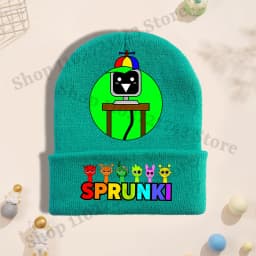 Sprunki Knitted Hat for Children Anime Cartoon Cute Knit Hat Boys Girls Winter Warm Fashion Cap Kids Windproof Hip Hop Caps Gift