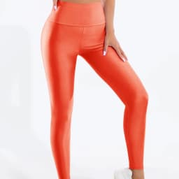 Spring And Summer New Orange Nine Point Pants Women High Waist Elastic Solid Color Slimming Exercise Yoga Tight Leggings Women