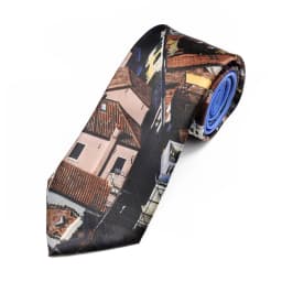 Men's Smooth Soft Polyester 8cm Tie Vintage Cute Giraffe Cat Vegetable Reindeer Pattern Printed Wedding Party Accessory Gift