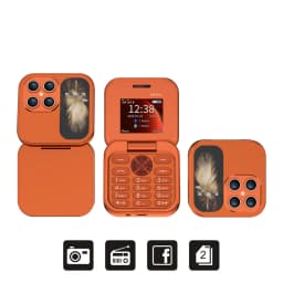 2026 NEW SERVO I17 Pro Mini Flip Mobile Phone 2 SIM Speed Dial Magic Voice Blacklist FM Radio 2G GSM Small Foldable Cellphones