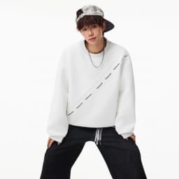 LUZHEN 2026 Autumn New Stripe Printed Loose Round Neck Casual Sweater Pullover Men's Fashion Korean Long Sleeve T-shirts JY8319