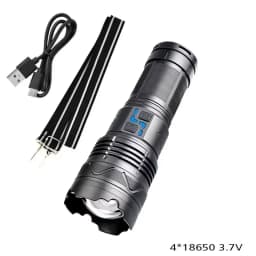 5000LM Ultra Bright Tactical Light Built-in Battery Powerful P70 LED Flashlights Emergency Spotlight Telescopic Zoom Flash Light