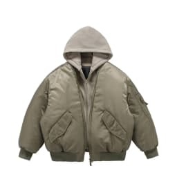 Fake Two Pilot Cotton Jackets Mens Winter New High Street Trend Thickening Hooded Bomber Coats Multiple Pockets Short Parkas