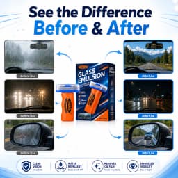 OGAS Gen 2 Upgraded Version Car Glass Oil Film Remover Paste with Felt Brush Deep Cleaning Agent Remove Dirt Bird Droppings