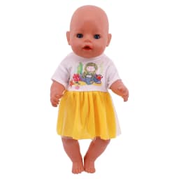 25 Styles Yellow Skirt Doll Clothes For 43 Cm Baby Doll & 18 inch American Doll Girl's Dress,Our Generation Accessories Toys
