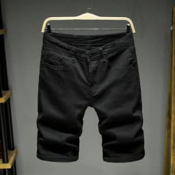 Summer Thin Loose Straight Leg Men's Jeans Shorts Casual Vintage Style Five-Quarter Length Comfortable Fit Workwear Denim Shorts