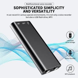 4GB-64GB Mini Ultra-Slim Voice Recorder Digital Professional Grade Voice Activation Reduction Recording Professional MP3 Player