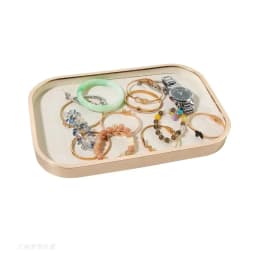 Pink Beige Gray Premium Metal Edge Inside Velvet Jewelry Tray Necklaces Rings Pendants Bracelets Storage and Display Tray